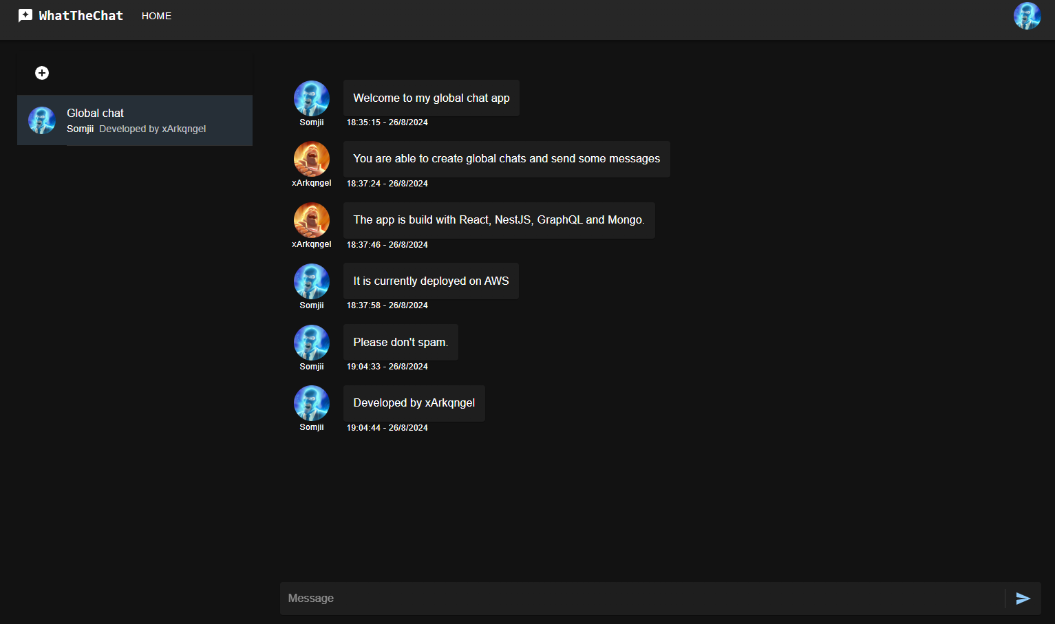 Captura de pantalla del proyecto