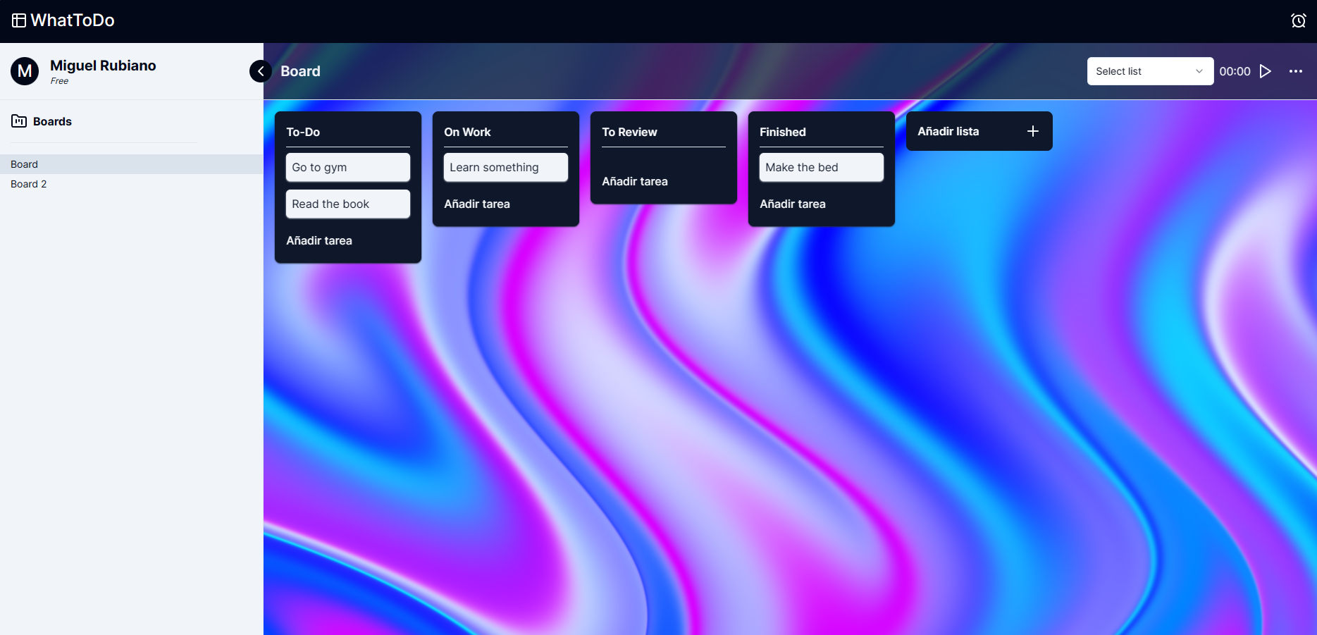 Captura de pantalla del proyecto